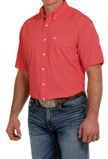 Cinch Mens Cinch Short Sleeve Red Print Arena Flex Western Button Shirt