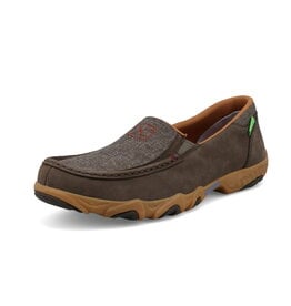 Mens Twisted X Eco Dust and Cocoa Slip On Driving Moc