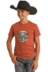 Boys Dale Brisby Chute Yeah Rust Short Sleeve T Shirt