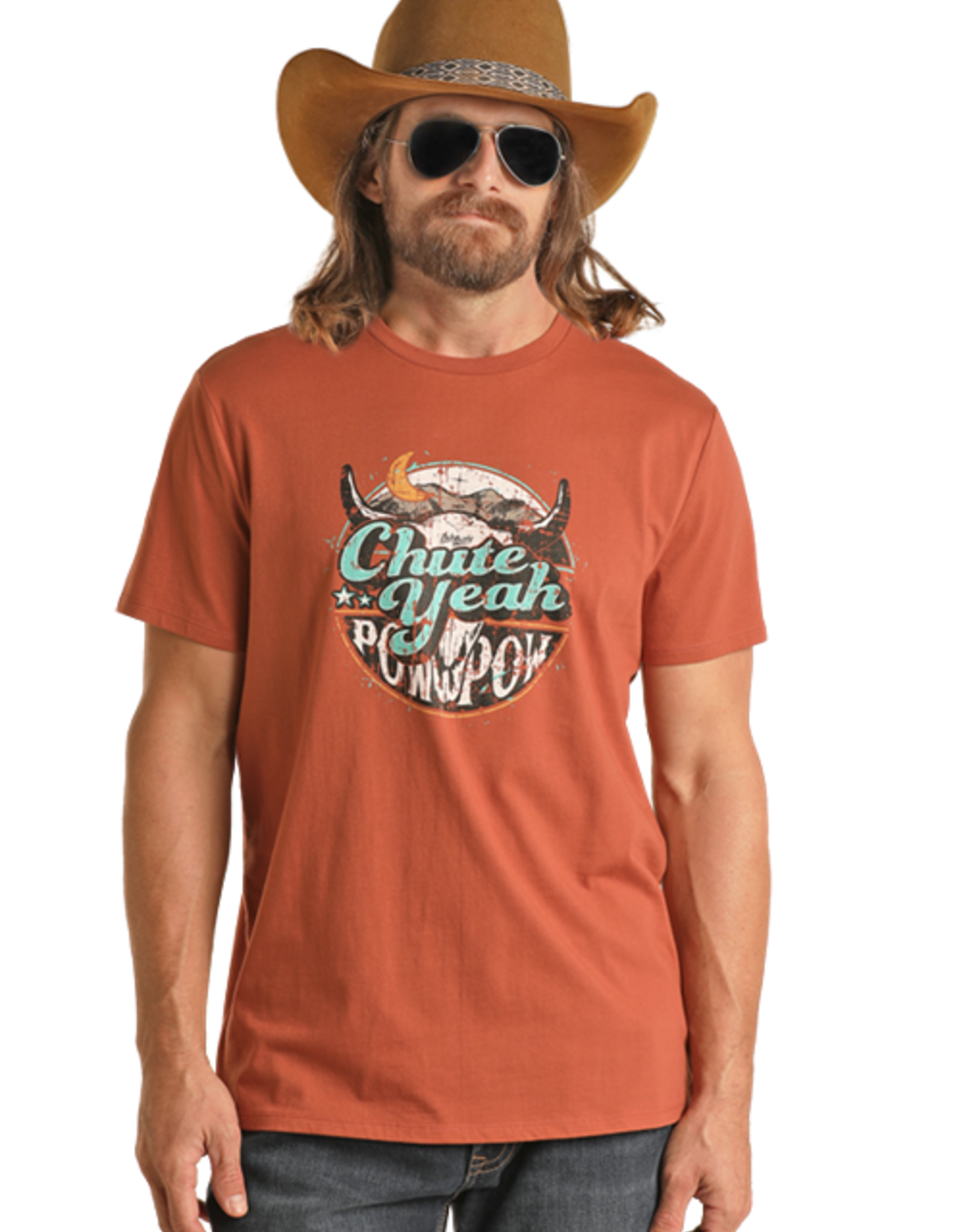 Rock & Roll Rust Dale Brisby Chute Yeah Graphic Short Sleeve T Shirt