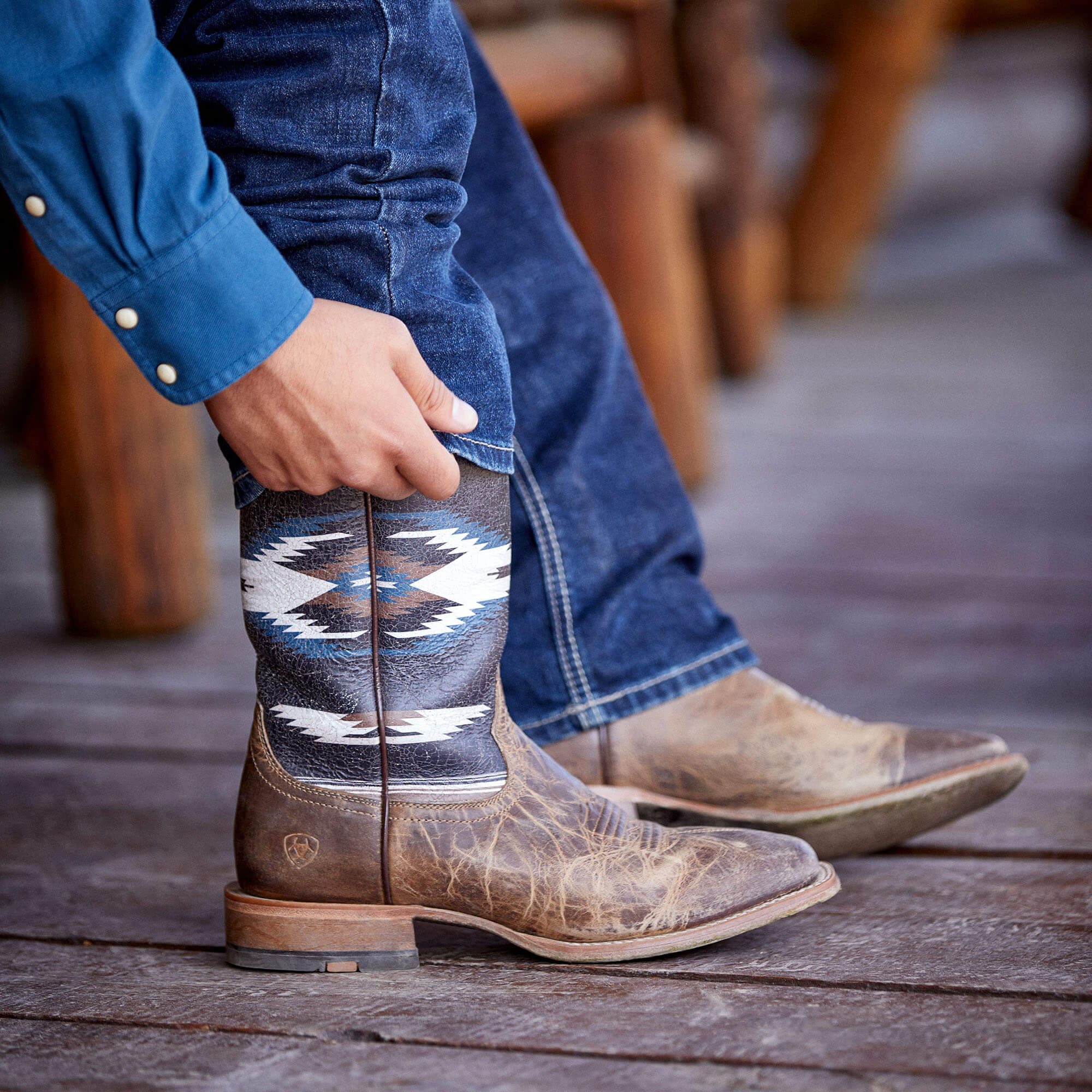 Ariat Stonebrook Western Cowboy Boots Men’s 9 EE Wide Earth Spiced Papaya NWT Ariat (Men) – Nigro main image 2