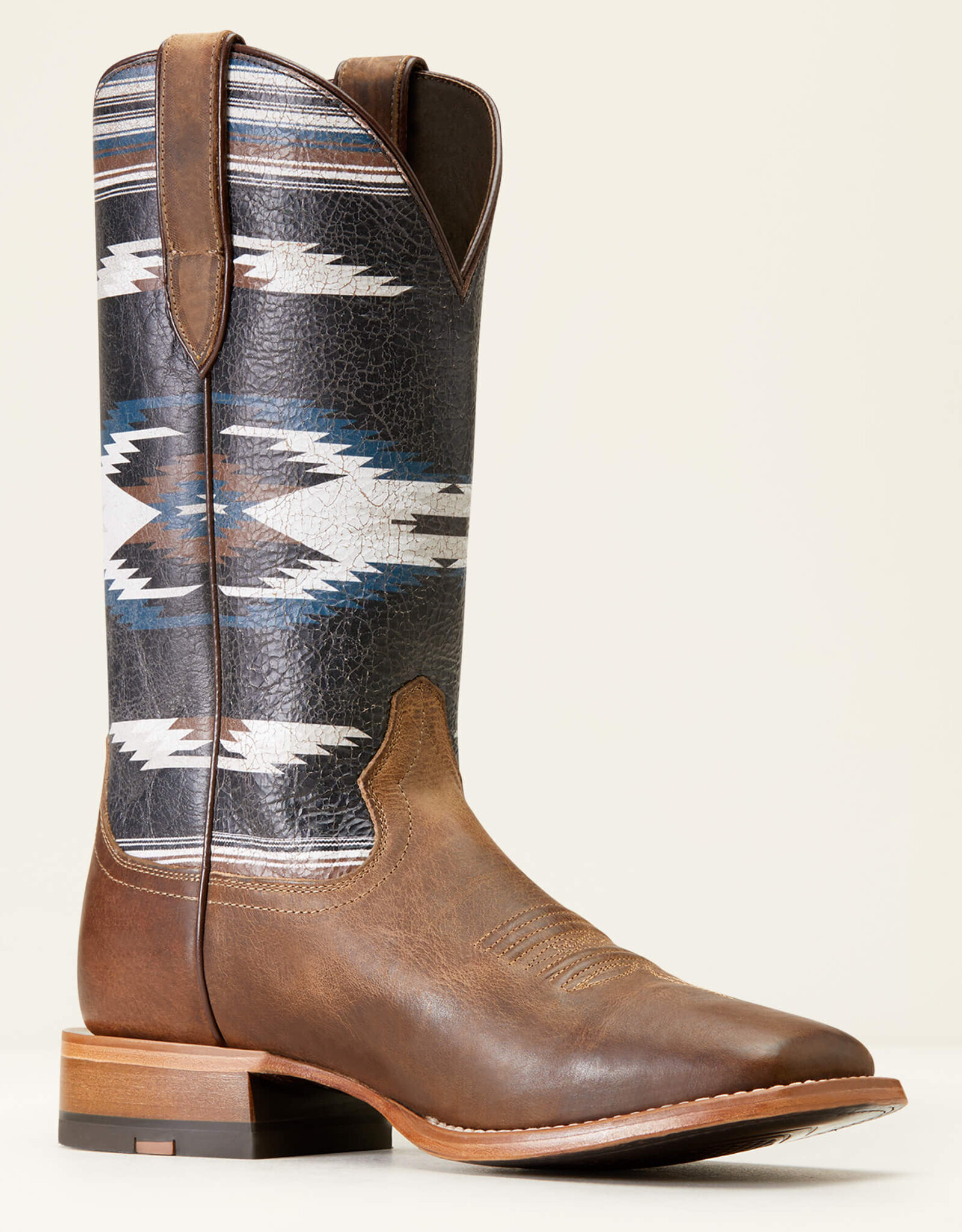 Ariat Mens Ariat Blue Crunch Chimayo Oily Distressed Wide Square Toe Western Cowboy Boot