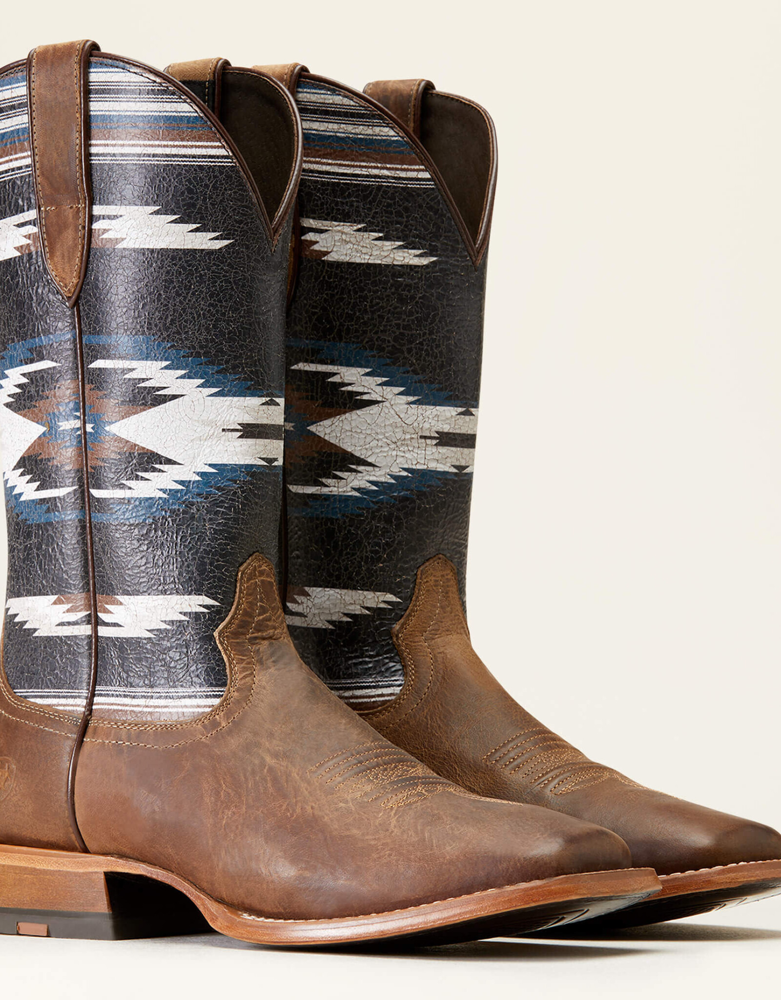 Ariat Mens Ariat Blue Crunch Chimayo Oily Distressed Wide Square Toe Western Cowboy Boot