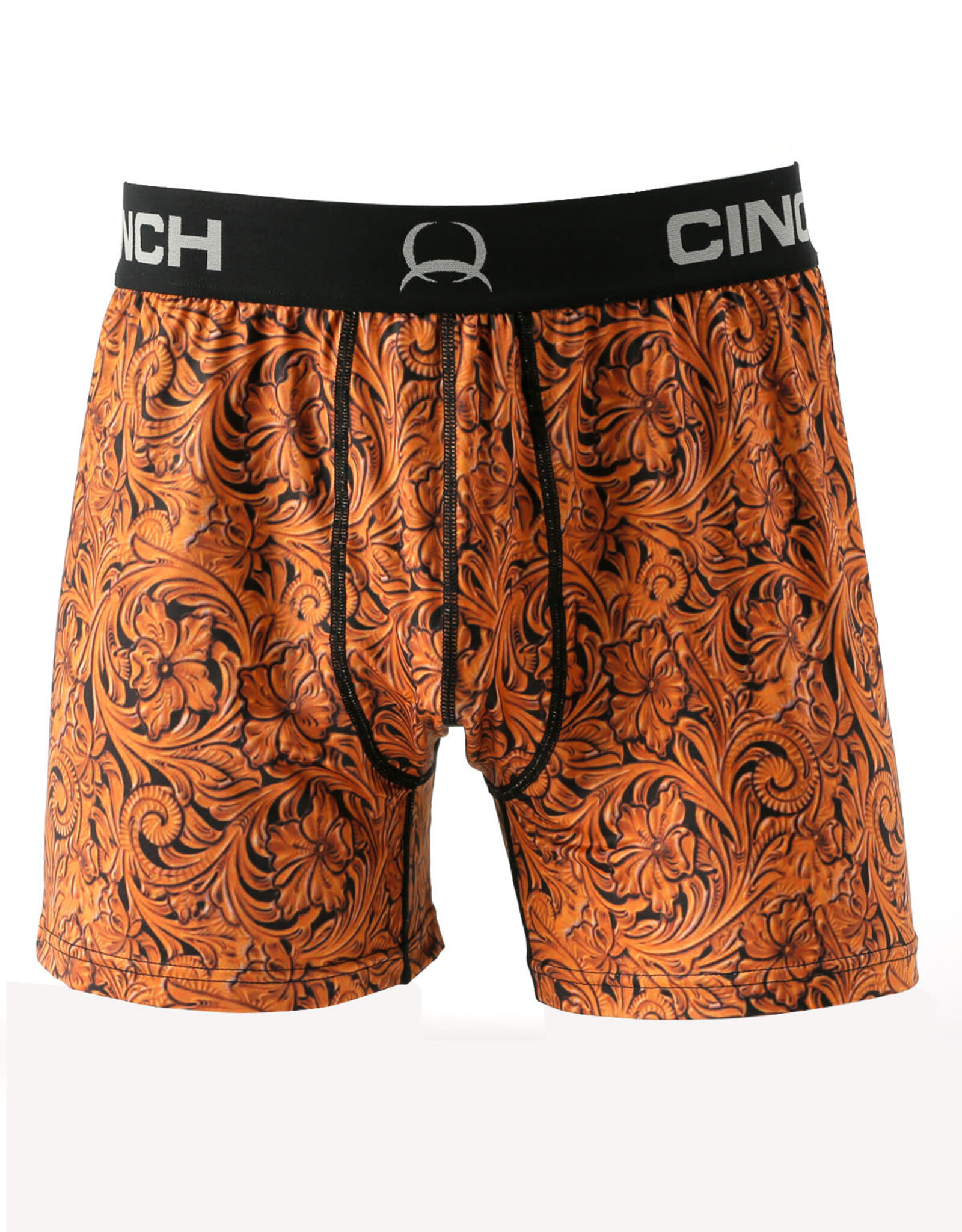 Cinch Mens Cinch Loose Fit  Boxer Briefs 5" Tooled Leather Look