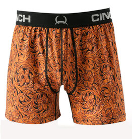 Cinch Mens Cinch Loose Fit  Boxer Briefs 5" Tooled Leather Look