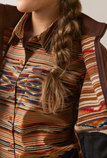 Ariat Womens Ariat Shave Chocolate Chimayo Fleece Lined Softshell Logo Jacket