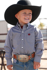 Cinch Toddler Cinch Long Sleeve Navy Burgundy Western Button Shirt