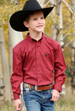 Cinch Boys Cinch Burgundy Red Long Sleeve Button Western Shirt