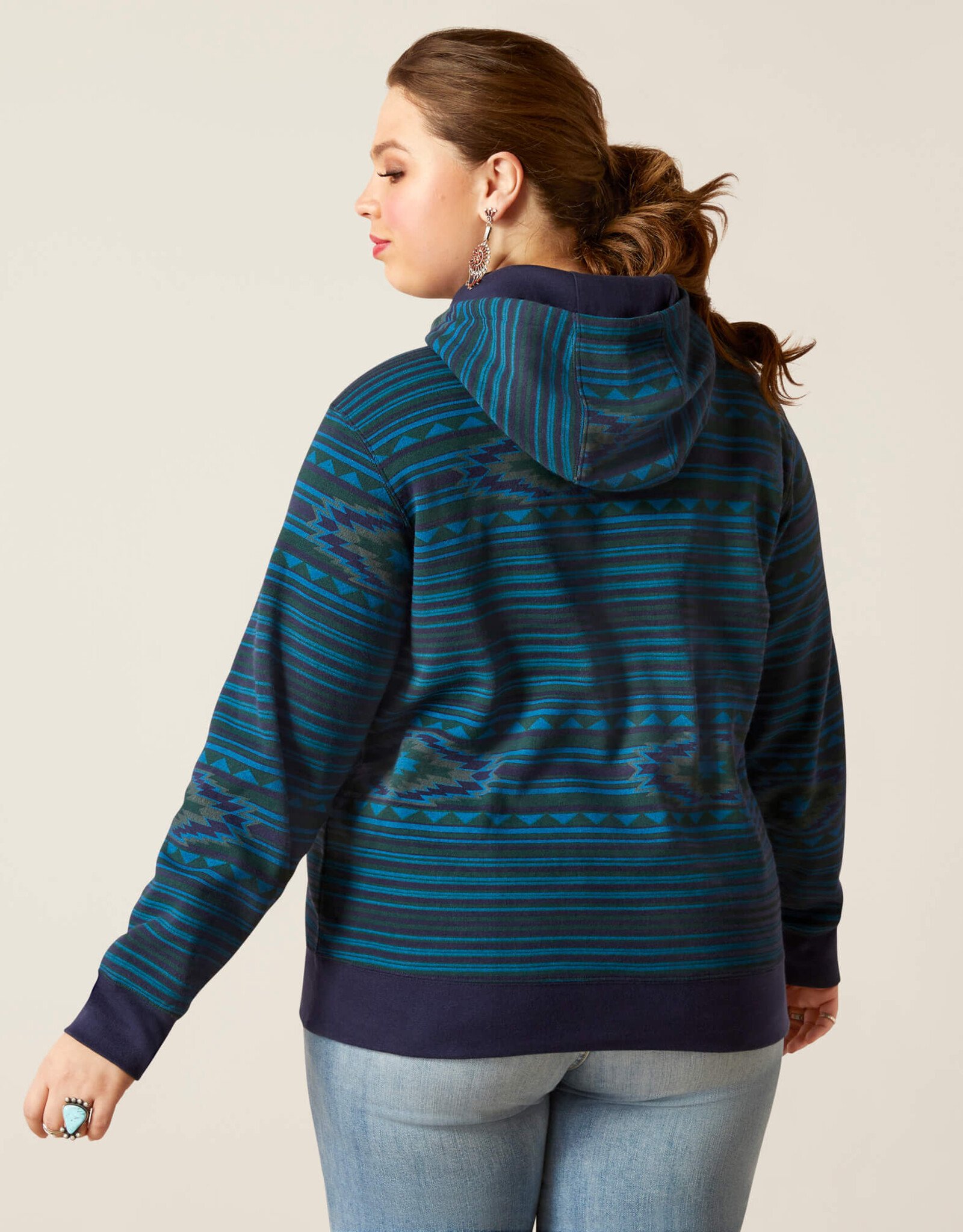 Ariat Womens Ariat Blue Dark River Pullover Hoodie