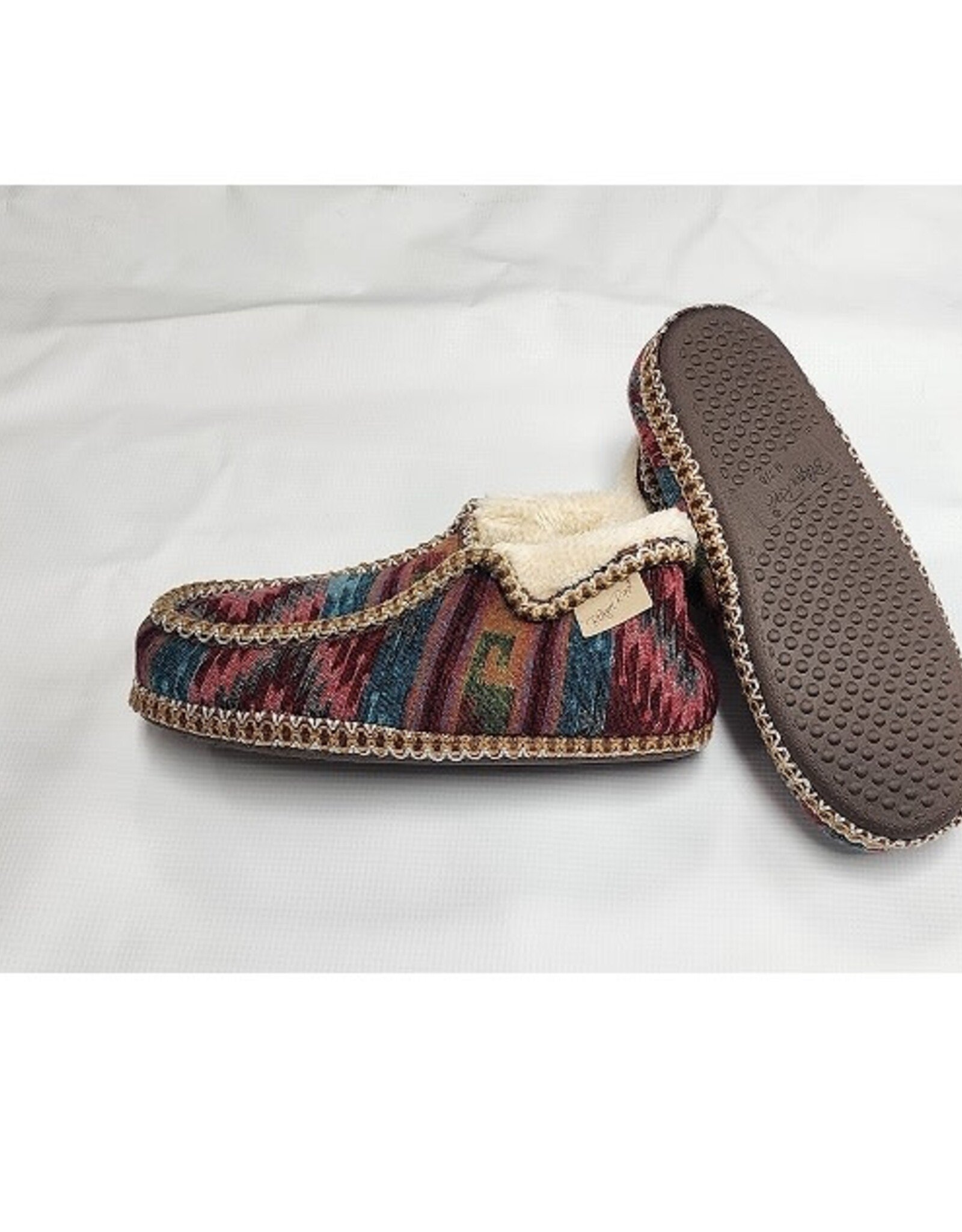 Girls Burgundy Aztec Sophia Ankle Boot Slipper