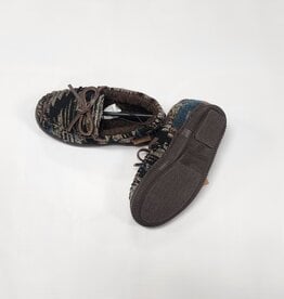 Boys Brown Aztec Harry Moccasin Slipper