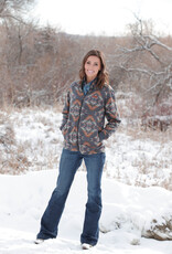 Cinch Womens Grey Cinch Southwest Polar Fleece Full Zipper Jacket