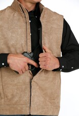 Cinch Mens Cinch Khaki Fleece Lined Bonded Concealed Carry Vest