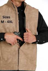 Cinch Mens Cinch Khaki Fleece Lined Bonded Concealed Carry Vest