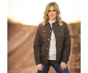 Womens STS Cassidy Chocolate Quilted Western Jacket - Cowpokes