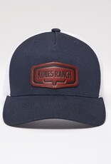 Kimes Navy Dodson Premier Leather Patch Trucker Mesh Snap Back Ball Cap