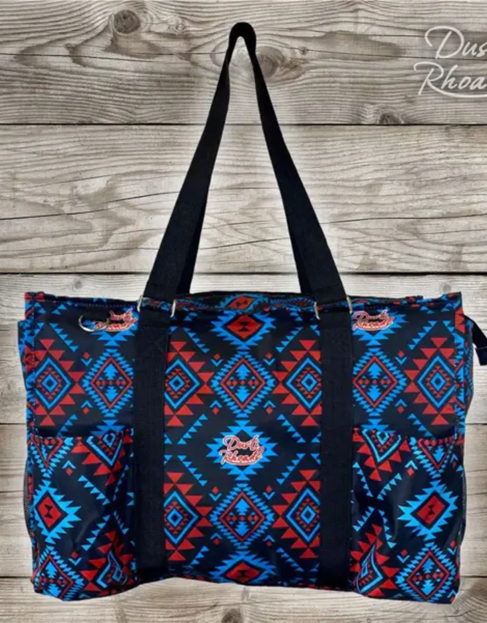 Sedona Turquoise Black Aztec Tote Bag