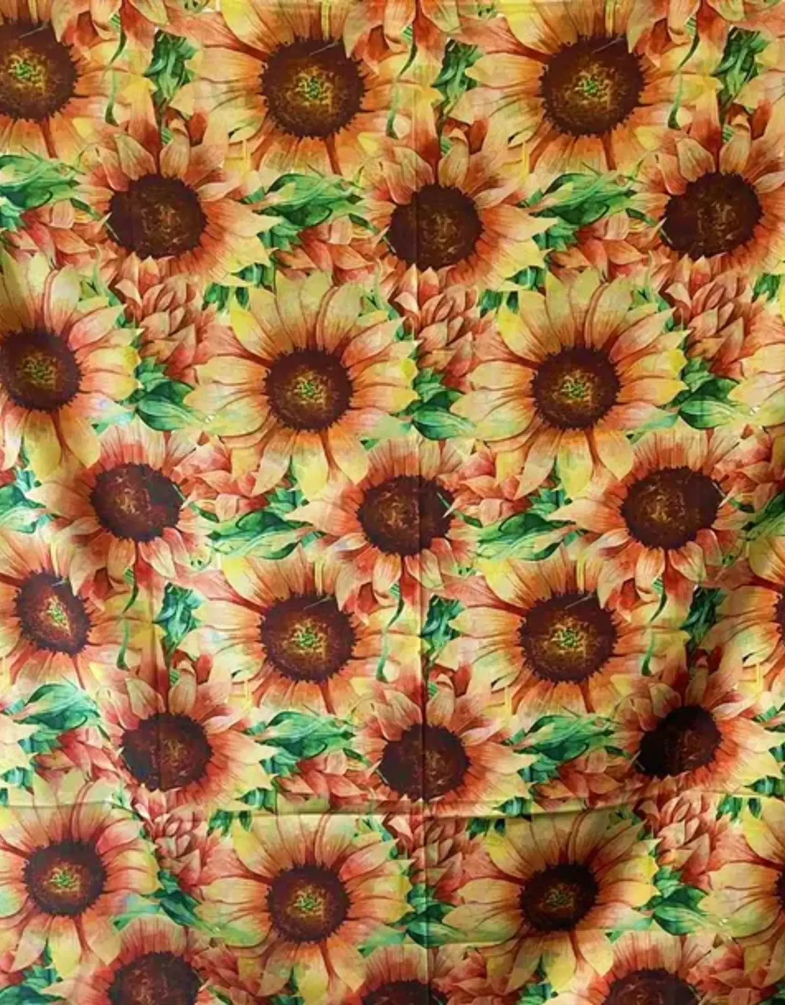 Dusti Rhoads Wild Rag 36x36 Sun Flower 100% Silk