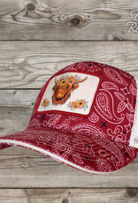 Dusti Rhoads Red Bandana Highlander Patch Ball Cap