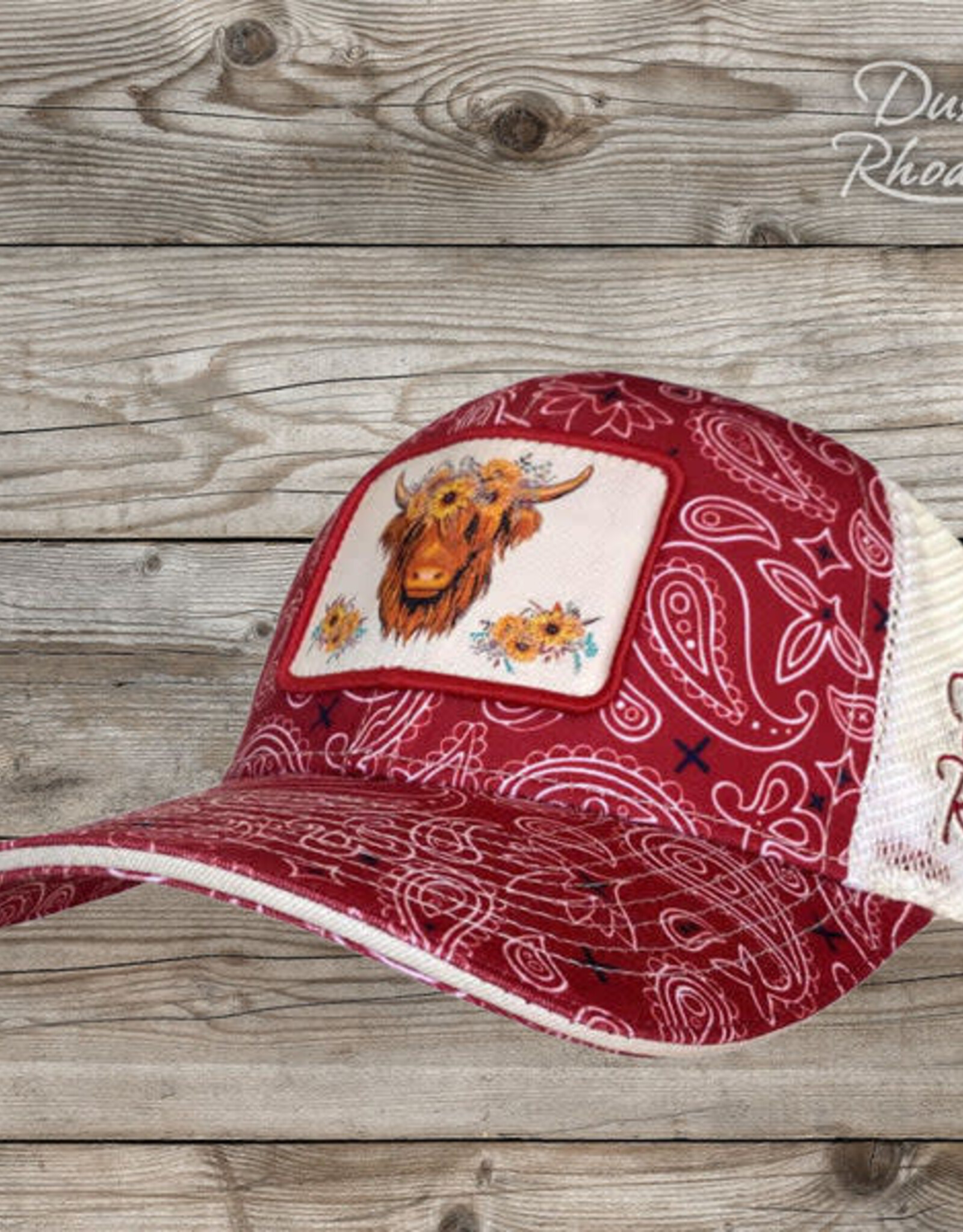 Dusti Rhoads Red Bandana Highlander Patch Ball Cap