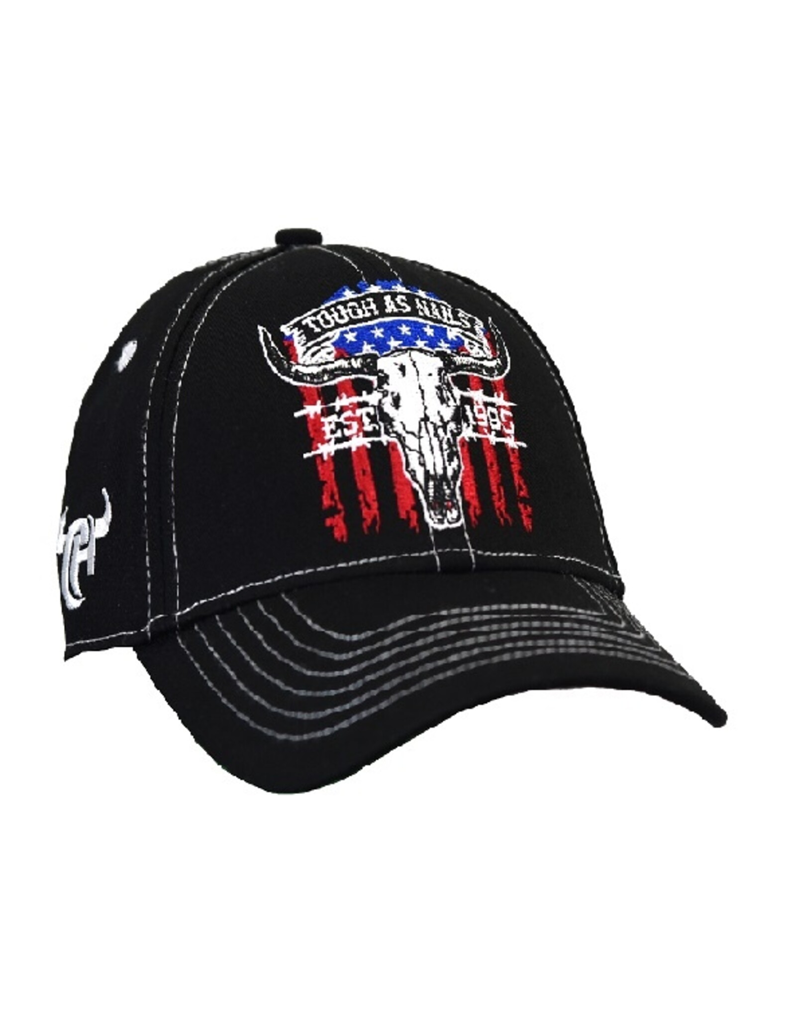 Cowboy Hardware Youth Tough As Nails Flag Background Baseball Cap