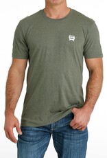Cinch Mens Cinch Short Sleeve Olive Support Local Farmers T Shirt