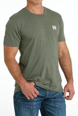 Cinch Mens Cinch Short Sleeve Olive Support Local Farmers T Shirt