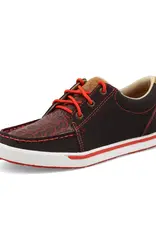 Womens Twisted X Casual Kicks Black with Red Stitching and Tooling
