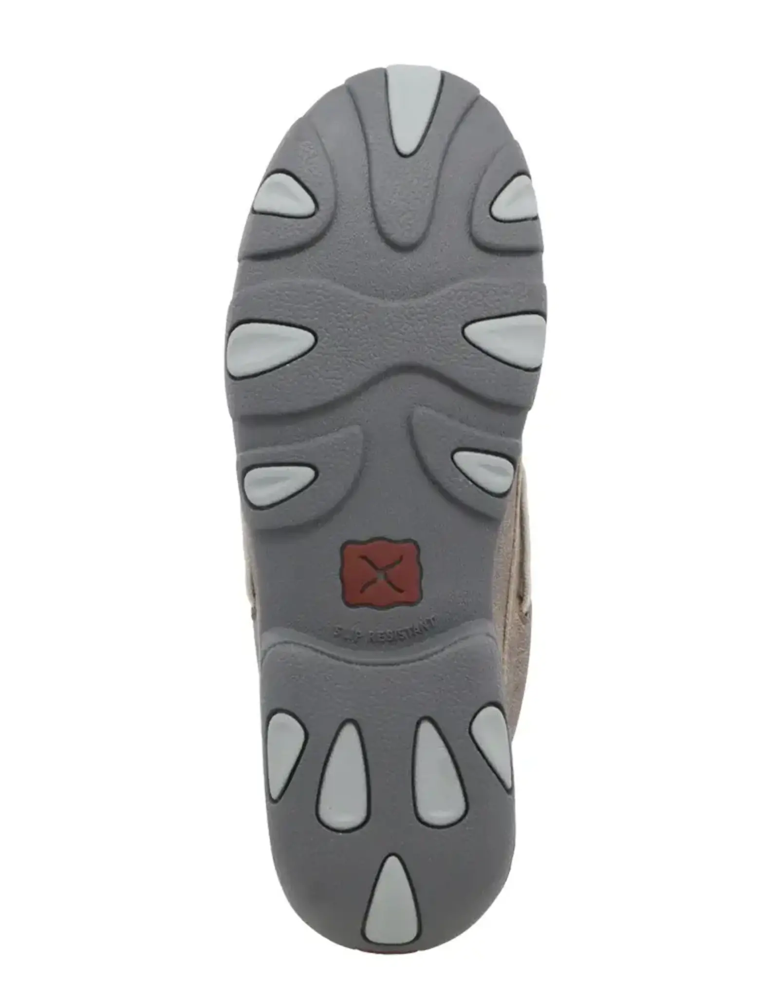 Womens Twisted X Driving  Moc Grey Tooled Slip On Laces