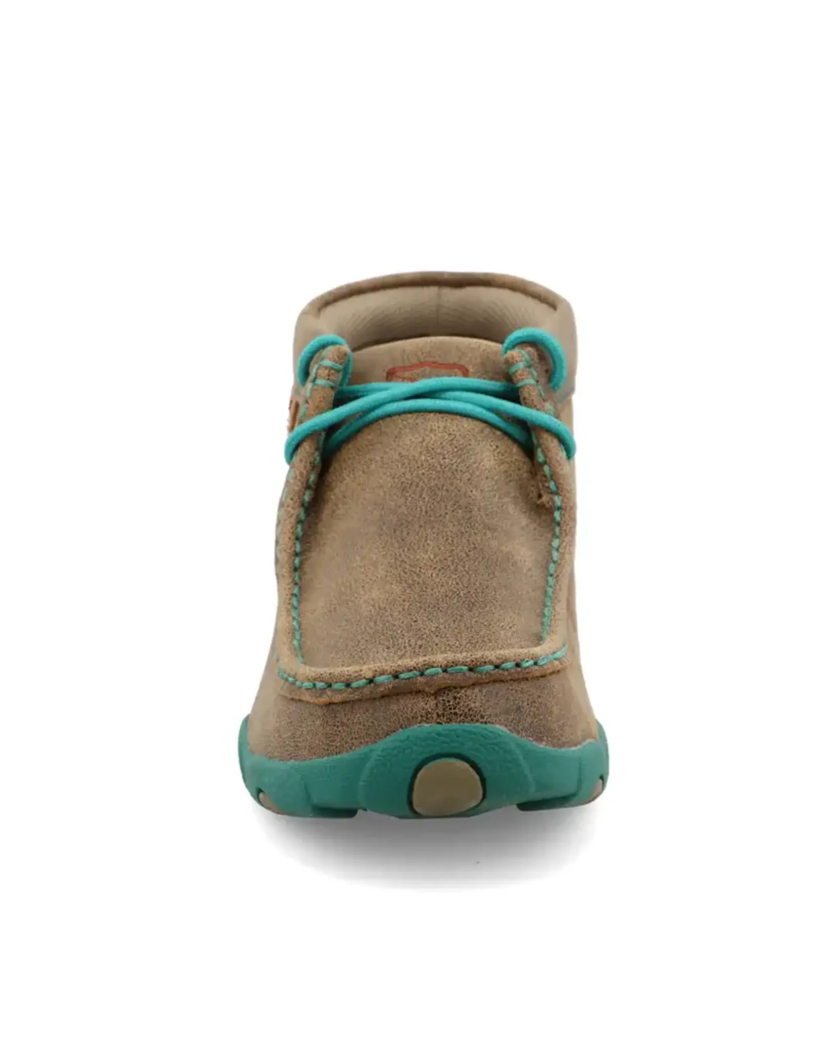 Womens Twisted X Driving Mocs Bomber Brown and Turquoise