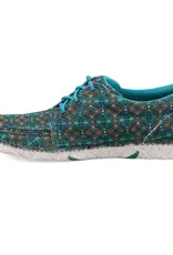 Womens Twisted X Zero Glue Teal South West Print Lace Up  Shoe