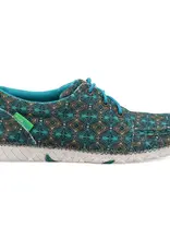 Womens Twisted X Zero Glue Teal South West Print Lace Up  Shoe