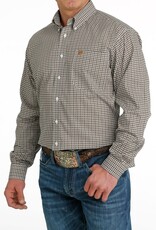 Cinch Mens Cinch Long Sleeve White Gold Print Western Button Arena Shirt