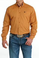 Cinch Mens Cinch Long Sleeve Solid Gold Western Button Arena Shirt