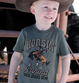 Cinch Toddler Boys Cinch Olive Horsin Around Short Sleeve T Shirt