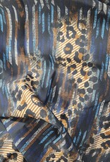 Wild Rag 34x34 Polyester Blended Blue Aztec and Leopard Print