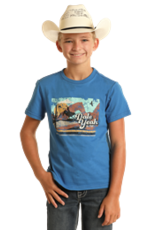 Kids Dale Brisby Royal Blue Graphic Short Sleeve T Shirt