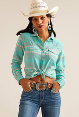 Ariat Womens Ariat Jacquard Weave Jade Long Sleeve Western Snap Shirt
