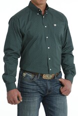 Cinch Mens Cinch Long Sleeve Deep Green Print Western Button Arena Shirt