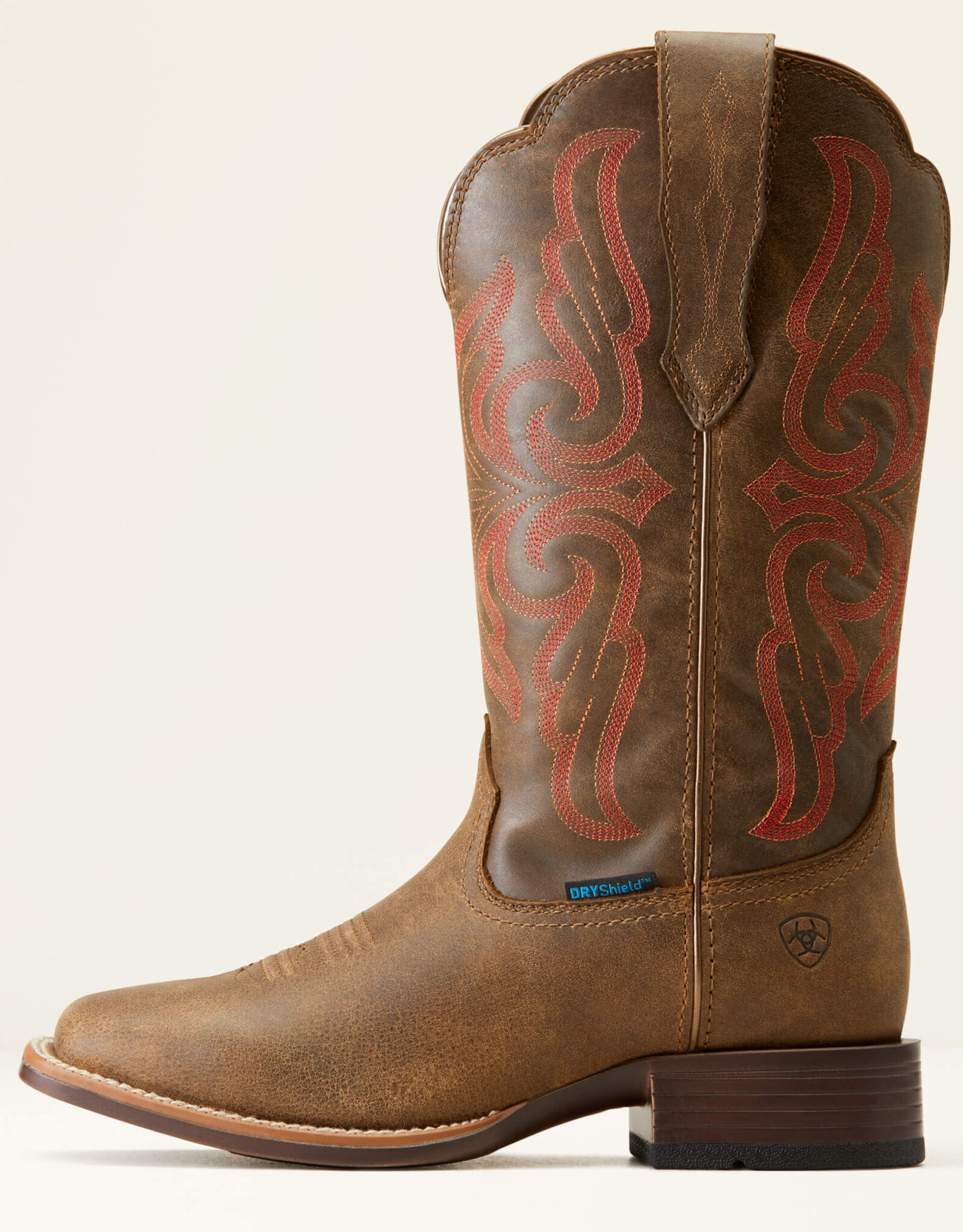 Ariat Ariat Womens Primera Stretch Fit H2O Pebbled Tan Western Square Toe Cowboy Boot