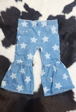 Wrangler Infant Toddler Girls Denim Star Flare Bottom Cowgirl Jeans