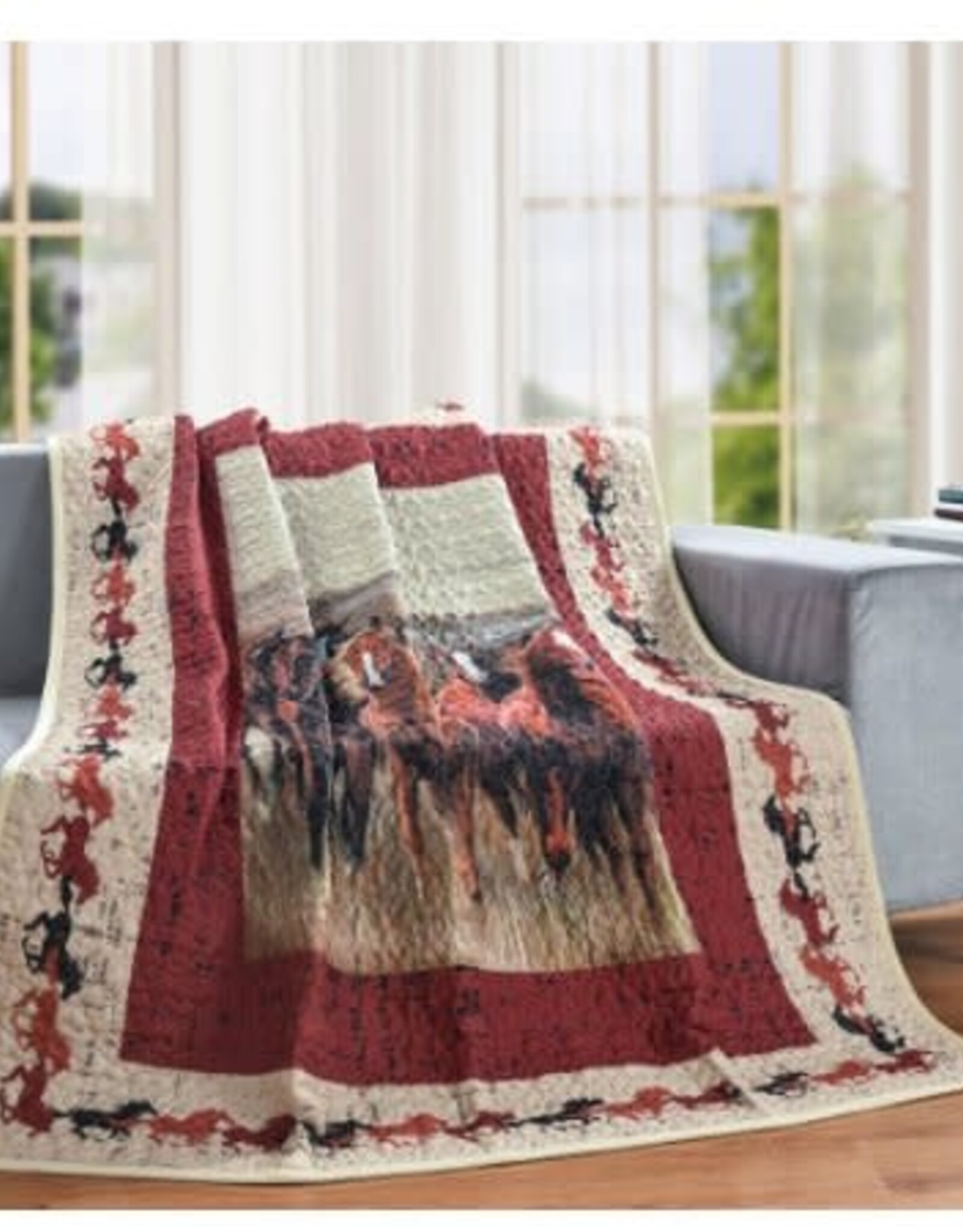 Wild And Free Quilt Throw Blanket