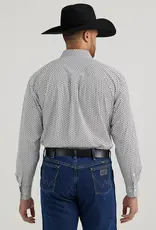 Talls - Mens George Strait Wrangler Stretch Print Button Western Shirt