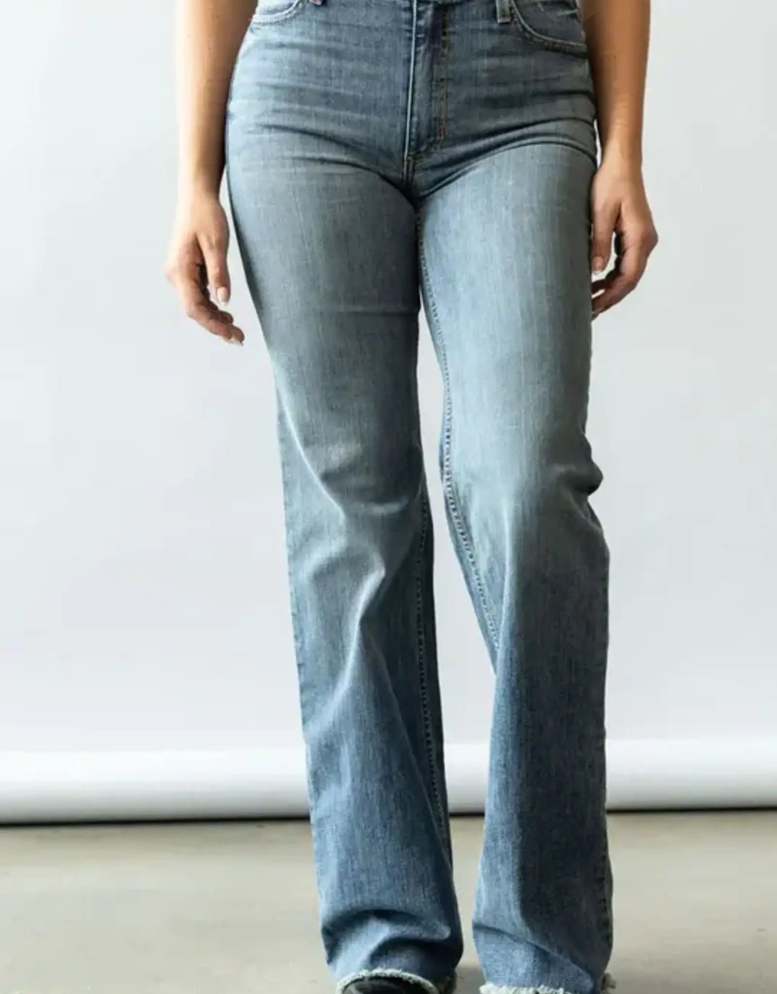 Womens Kimes Olivia High Rise Stovepipe Wide Leg Jean