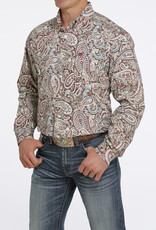 Cinch Mens Cinch Long Sleeve Multi Brick Paisley Print Western Button Shirt