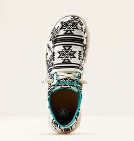 Ariat Womens Ariat White And Black Aztec Hilo Shoe