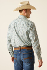 Ariat Ariat Mens Emery Blue Paisley Classic Fit Long Sleeve Western Snap Shirt