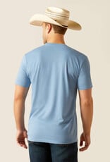 Ariat Ariat Mens Light Blue Heather USA Range Short Sleeve T-Shirt