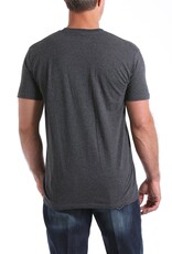 Cinch Mens Cinch Short Sleeve Heather Black  Classic Royal Front Logo T Shirt