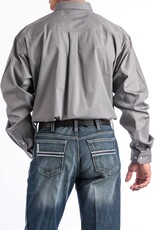 Cinch Mens Cinch Long Sleeve Solid Grey Button Western Shirt